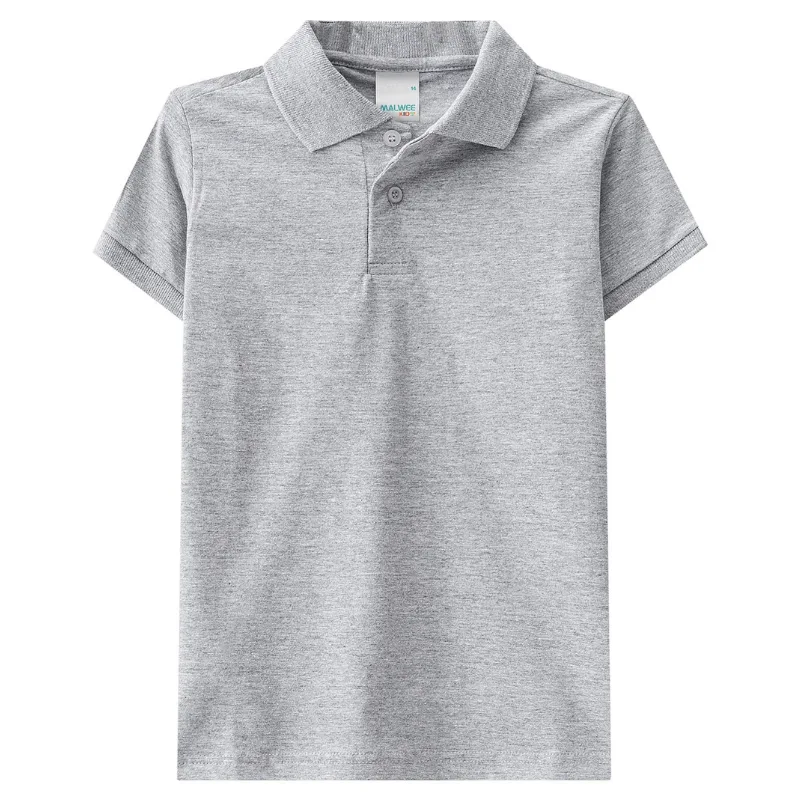 Camisa Polo Malwee Kids Infantil Menino Verão Básica em Cores Variadas 4/10 - 1000005056-CINZA MEDIO-10