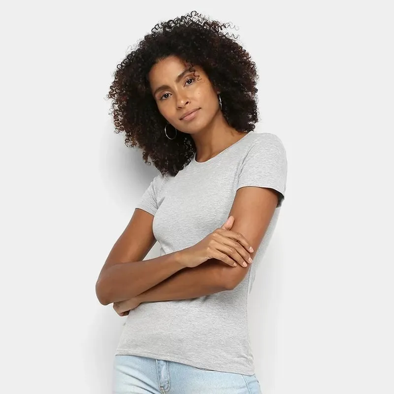 Blusa Feminina Malwee Basica Baby Look Decote Redondo