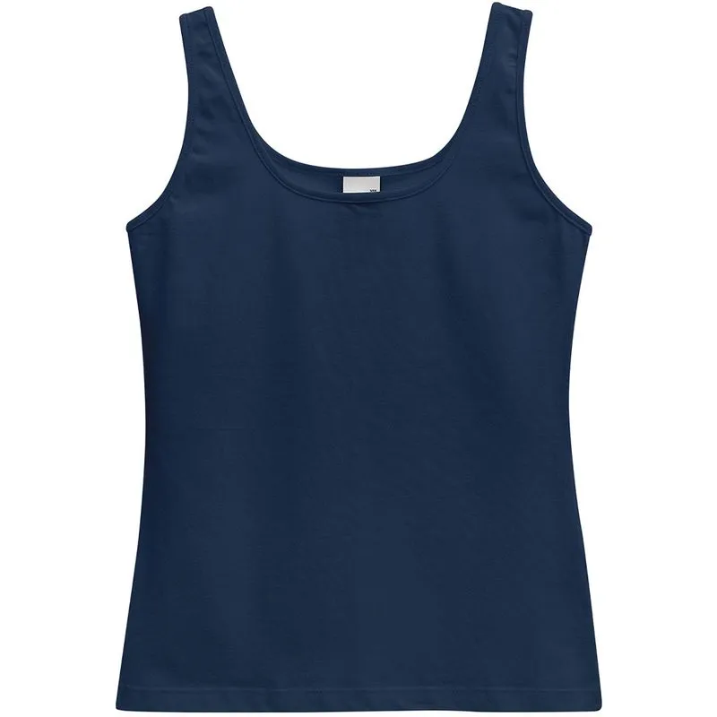 Regata Malwee Feminina Adulto Verão Básica com Alças Médias P/XGG - 1000004492-AZUL/MARINHO-GG