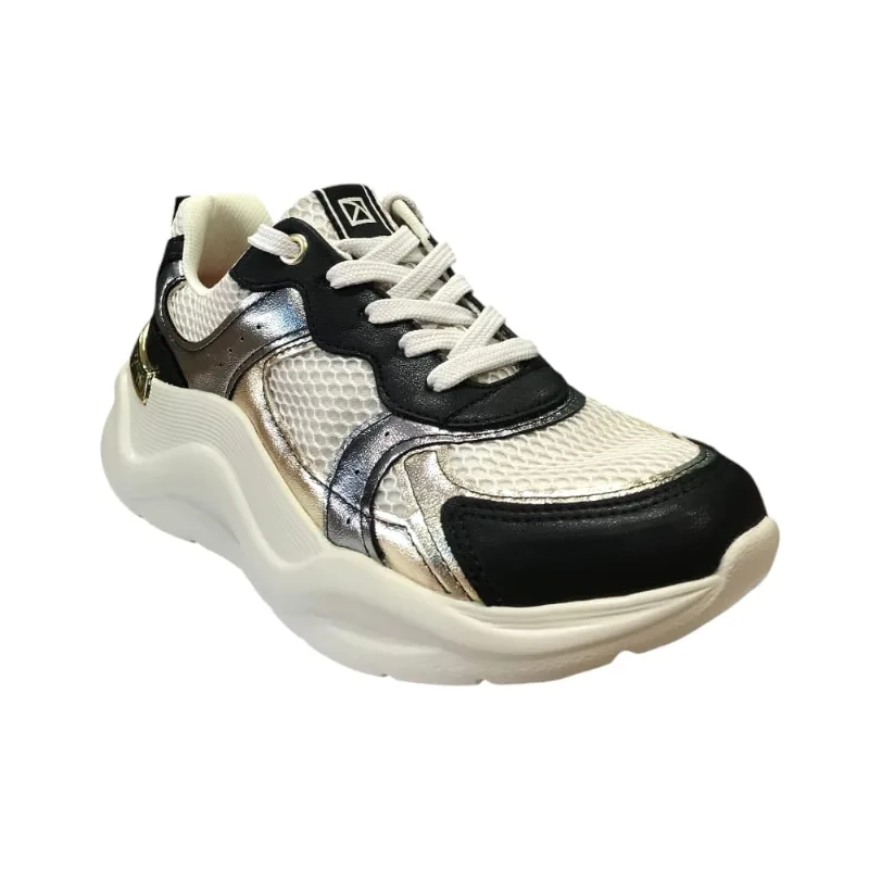Tênis Feminino Piccadilly Wide Fit Off White/Preto 939020-2 37 / Off White