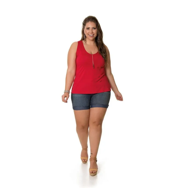 Regata Feminina Viscotorcion Rovitex Vermelho Plus M