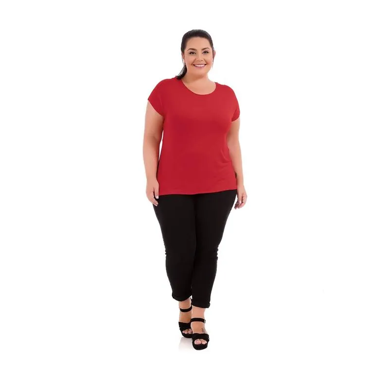 Blusa Feminina Básica Rovitex Vermelho Plus M