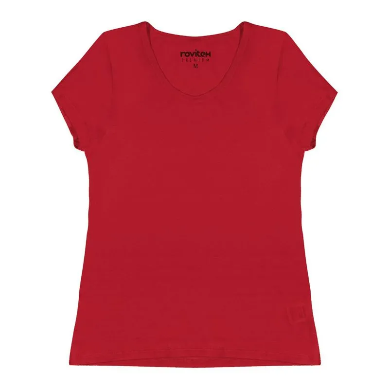 Blusa Feminina Básica Rovitex Vermelho GG
