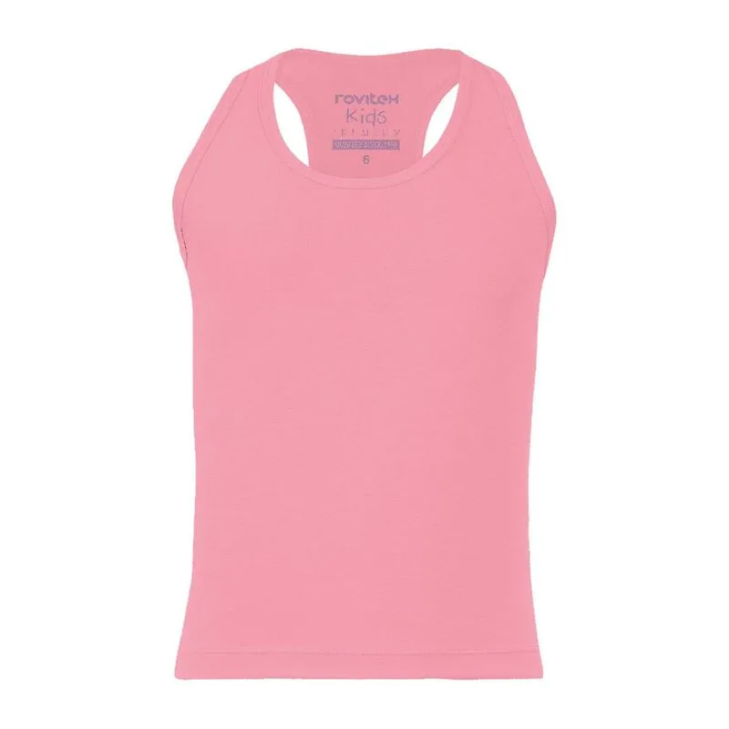 Regata Cotton Feminina Rovitex Kids Premium Rosa 12
