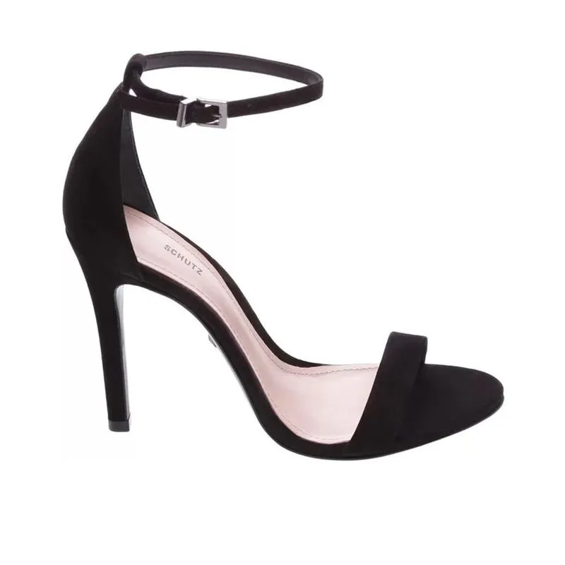 Sandália Gisele Single Nobuck Preta Schutz§ BLACK NEW BLUS
