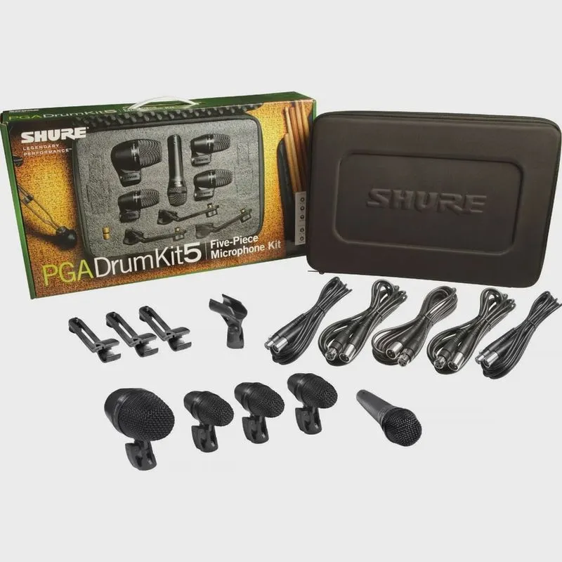 Kit De Microfone Para Bateria 5 Peças PGADRUMKIT-5 - Shure