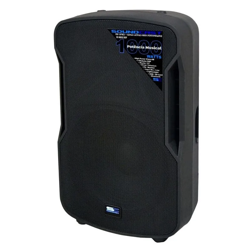 Caixa Ativa 12 1000W usb/sd E bt. MD-12 dsp - Soundcast