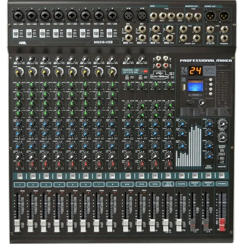 Mesa de Som 16 Canais Com Bluetooth, efx e USB MGX-16 USB - nxa