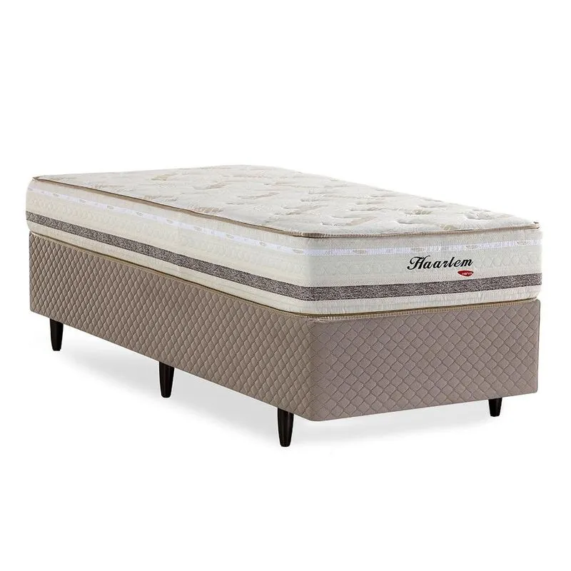 Cama Box de Solteiro Herval Haarlem de Molas Ensacadas, 69x88x188 cm