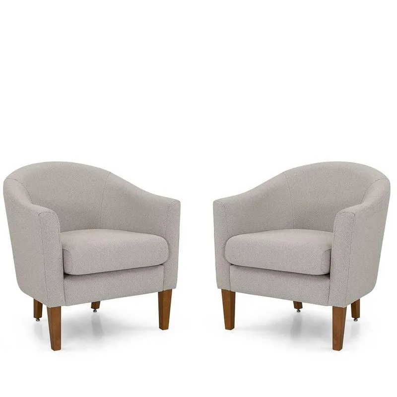 Conjunto 2 Poltronas de Aproximação Herval Vegas, Linho Gelo