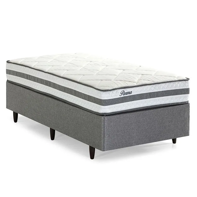 Cama Box Solteiro Herval Parma, 61x88x188 cm, Molas Ensacadas