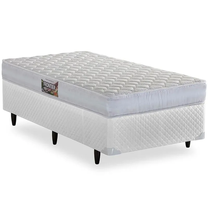 Cama Box Herval Solteiro Frontier Espuma, 56x88x188 Cm, Colchão Composto