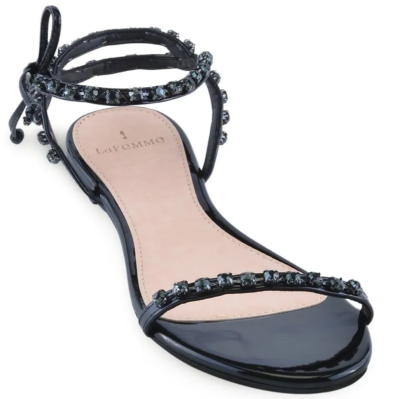 Sandália Flat Elegance Preta 38