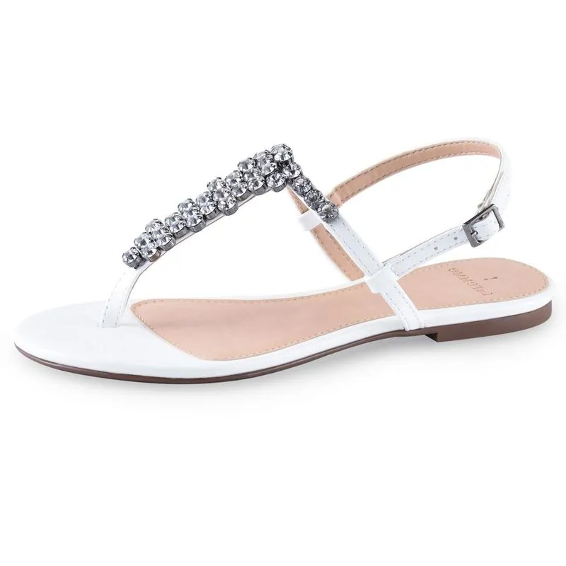 Sandália Flat La Femme Hedy Branca