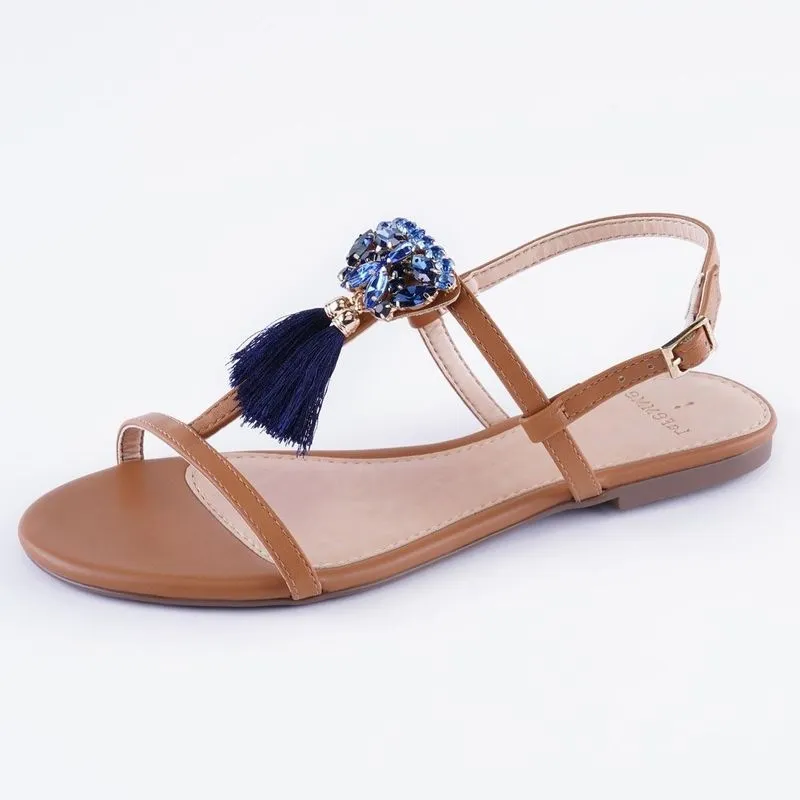 Sandália Flat Anne Marrom 34
