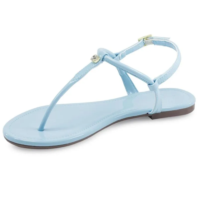 Sandália Flat Colors Azul 33