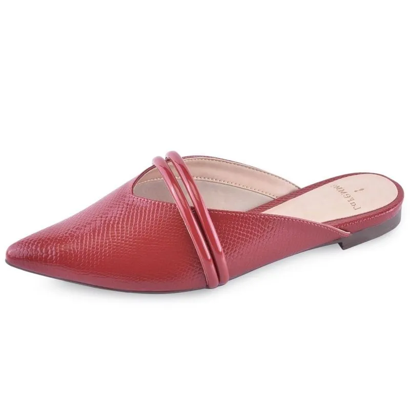 Mule Snake La Femme Chic Scarlet