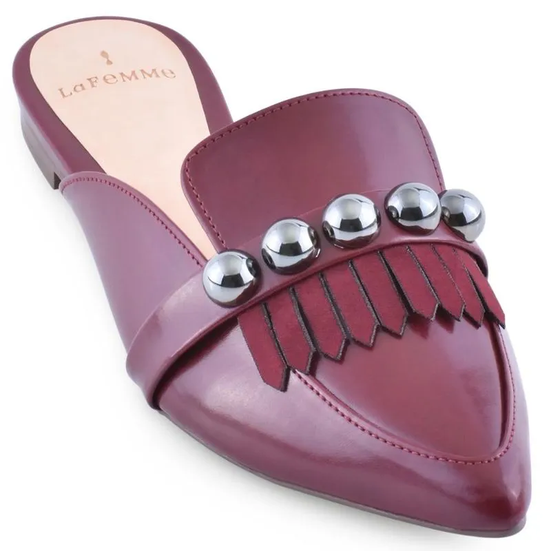 Mule La Femme Franjas Bordô 40