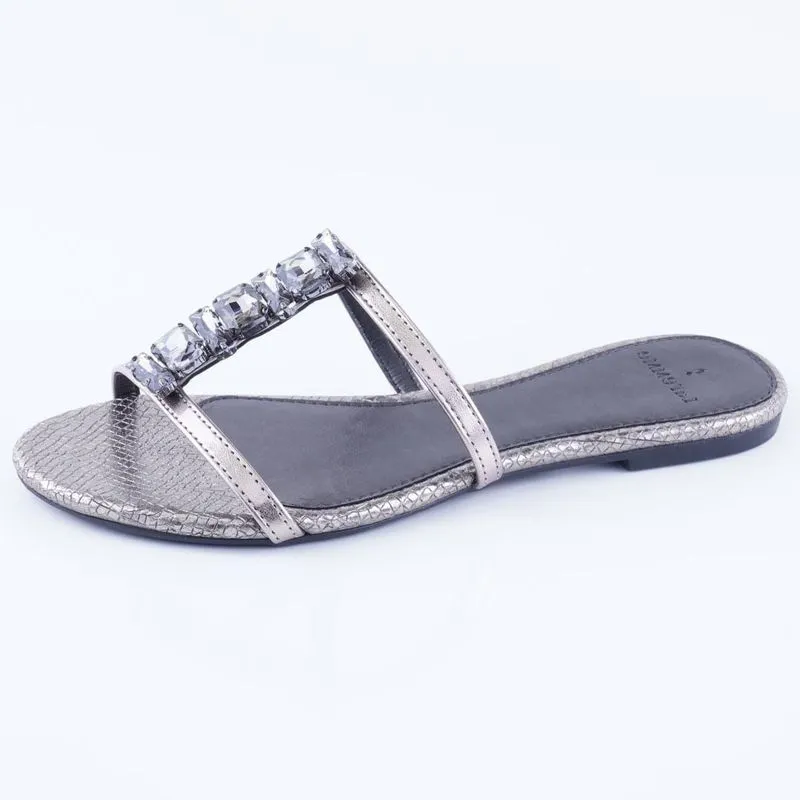 Chinelo Slide Angel Vitro Prata 38