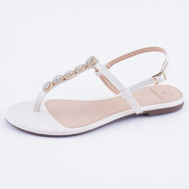 Sandália Flat La Femme Iza Branca