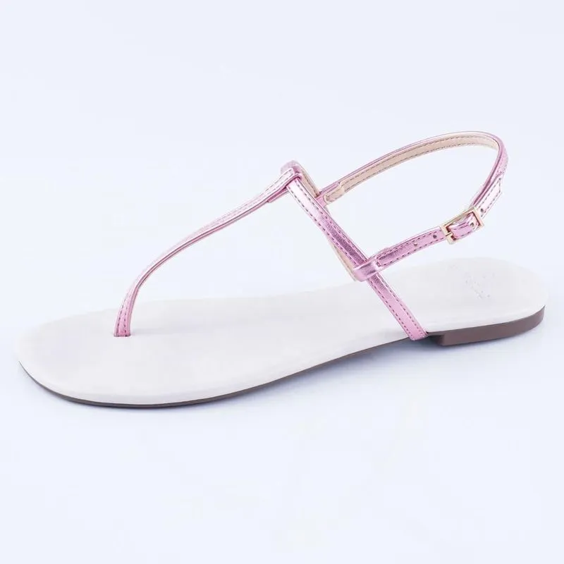 Sandália Flat La Femme Moly Rosa