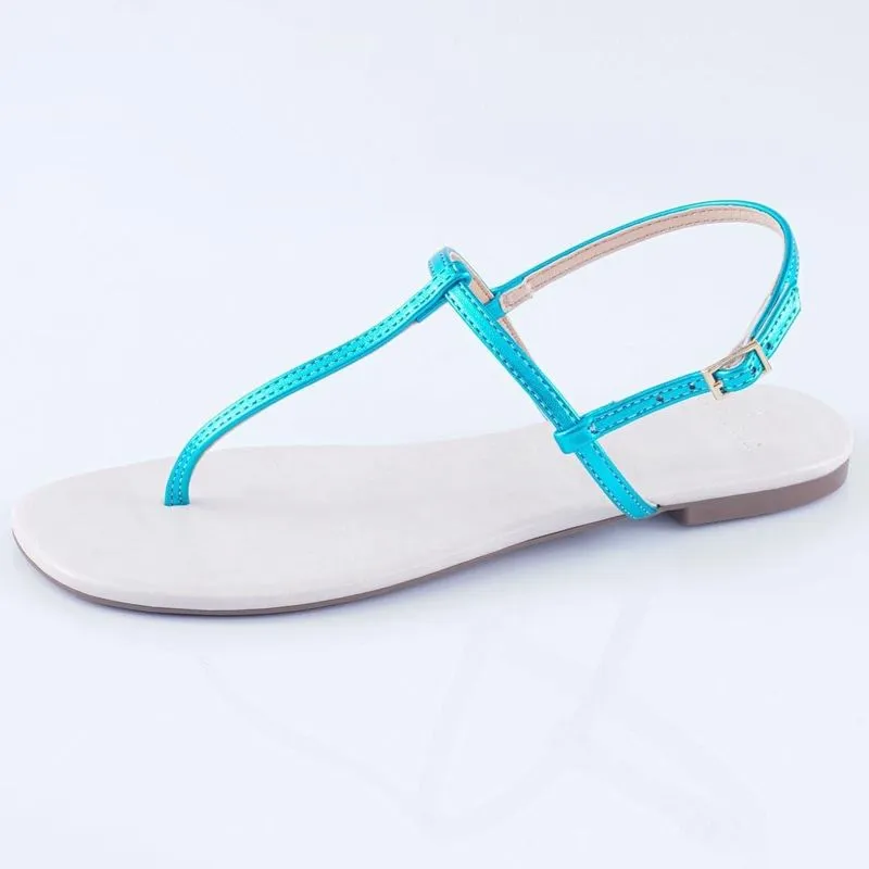 Sandália Flat La Femme Moly Azul