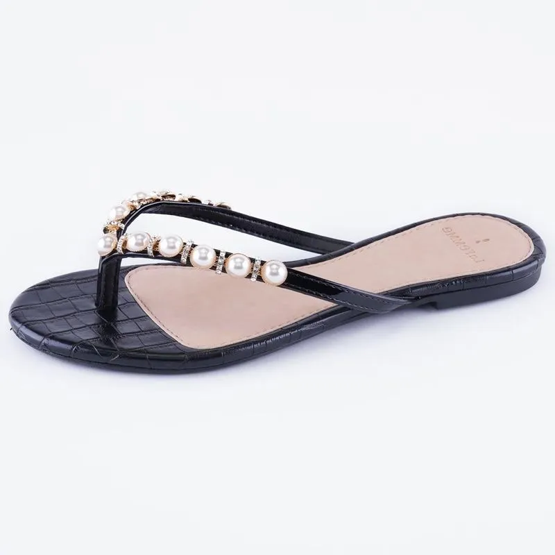 Rasteira Lavine Croco Preta 37