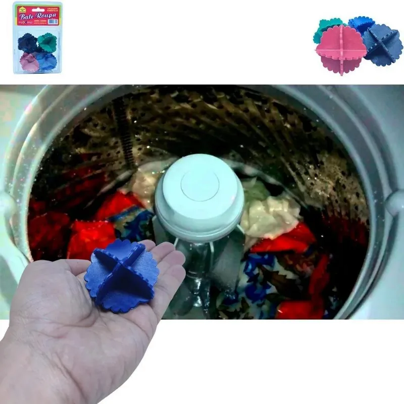 3x 4 Un Bolinhas Bate Roupas Sabão Em Pó Para Máquina De Lav