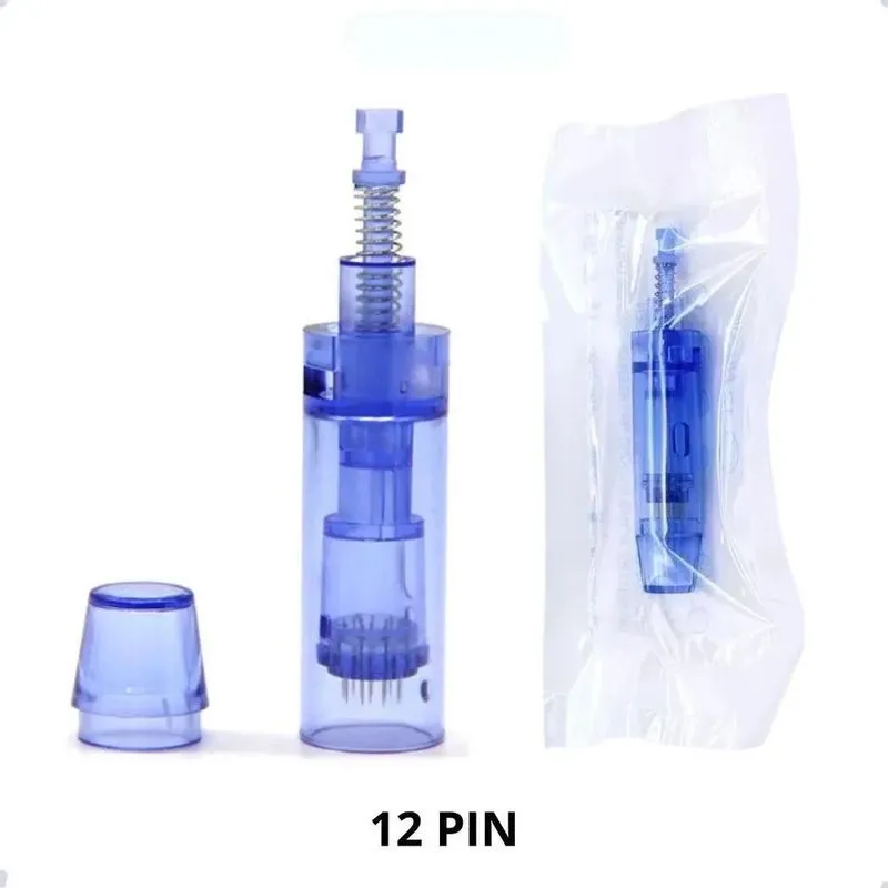 3x Kit 10 Agulhas Cartucho Caneta Derma Pen 12 36 42 Nano Po