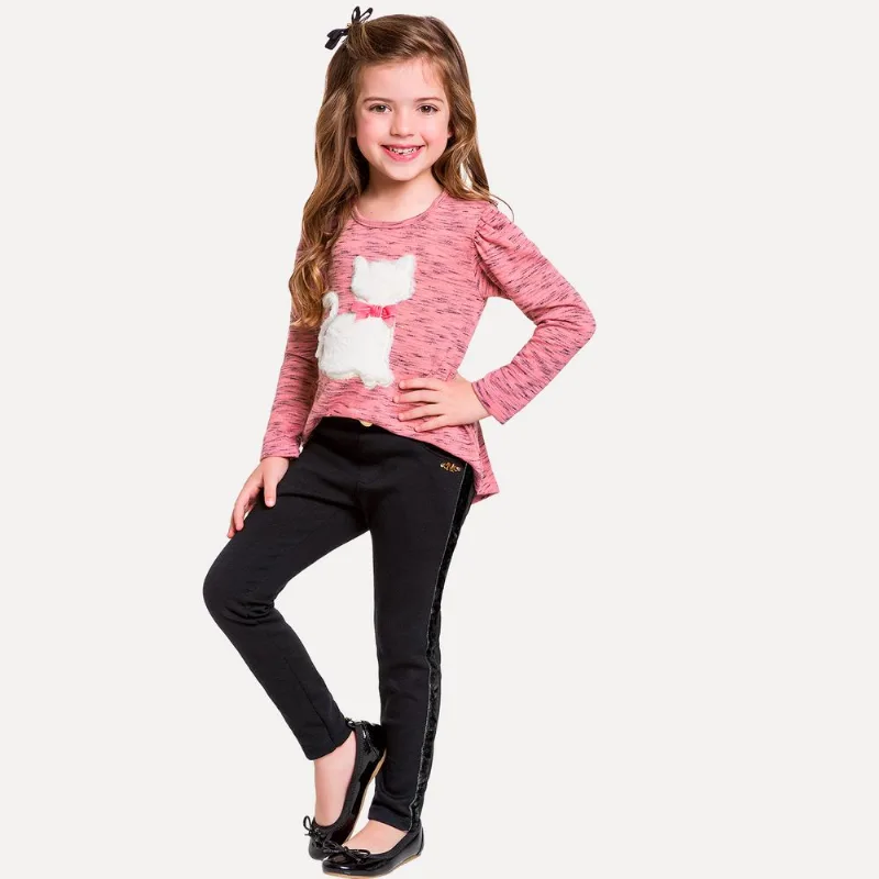 Calça Infantil Feminina Milon Suedine Leve 11393.9010.10