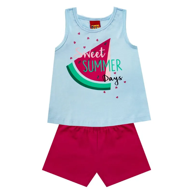 Conjunto Infantil Feminino Blusa + Short Kyly 133613.6793.1