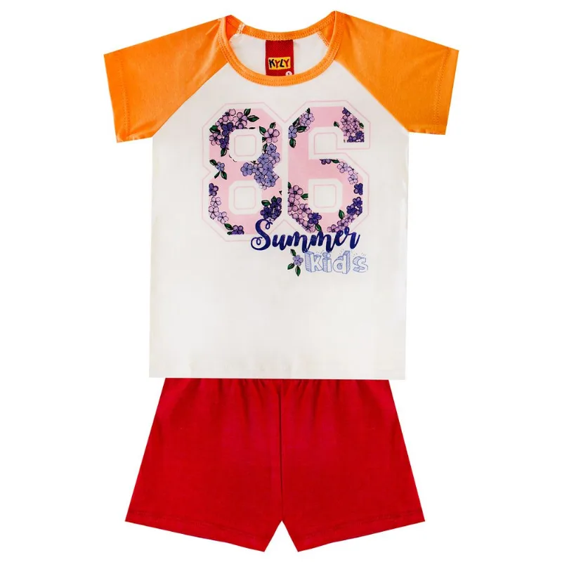Conjunto Infantil Feminino Blusa + Short Kyly 133615.3415.1
