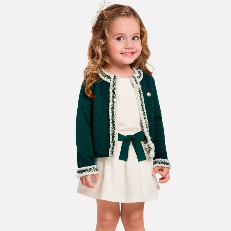 Conjunto Infantil Feminino Casaco + Saia + Blusa Milon 11369.0452.3