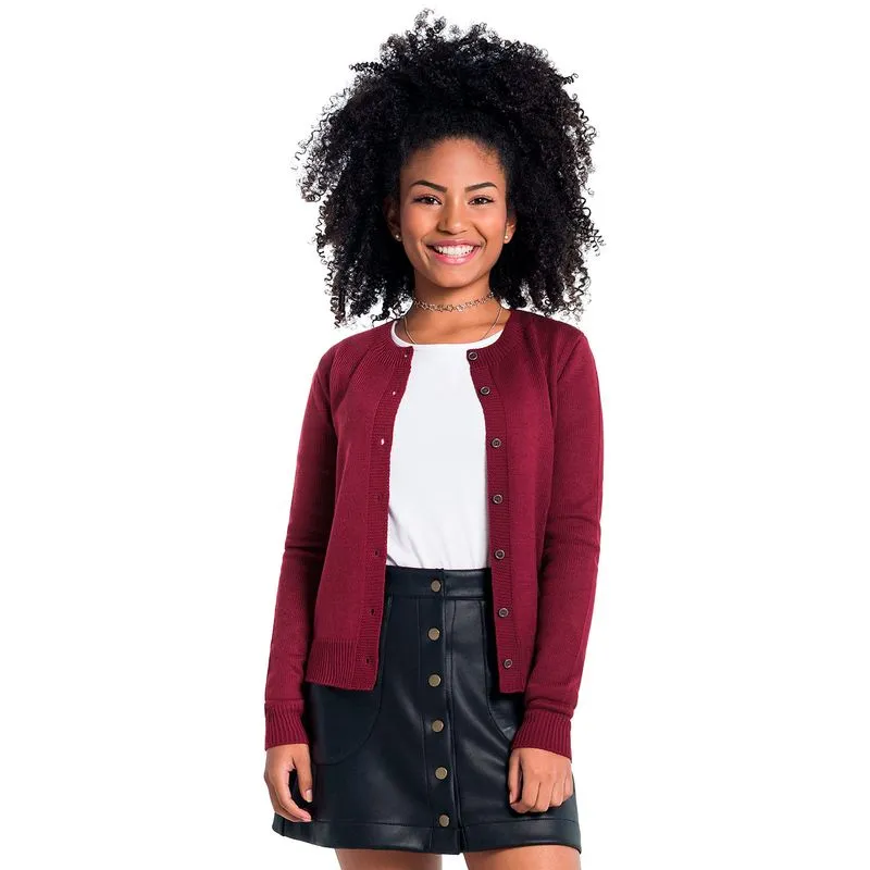 Casaco Teen Feminino Amora Tricot Marinho 10