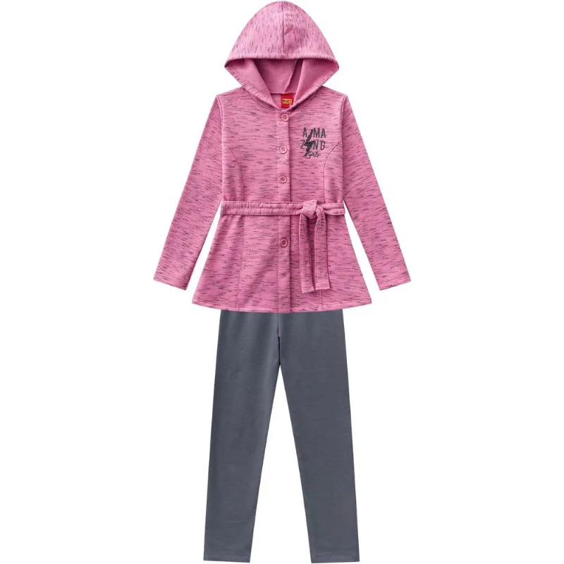 Conjunto Infantil Feminino Casaco + Legging Kyly 206922.40078.4