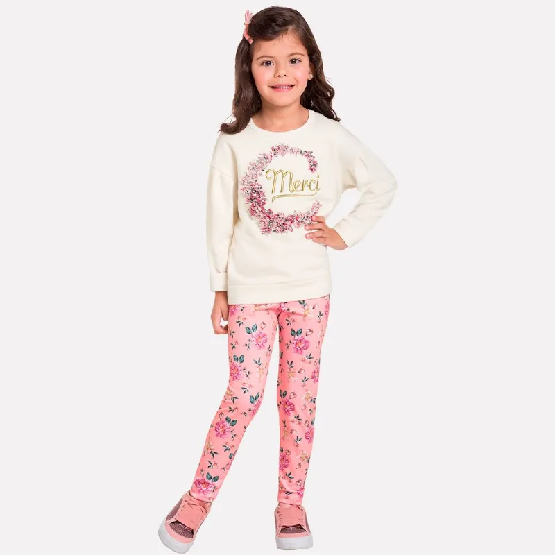 Conjunto Infantil Feminino Casaco + Legging Milon 11386.40078.12