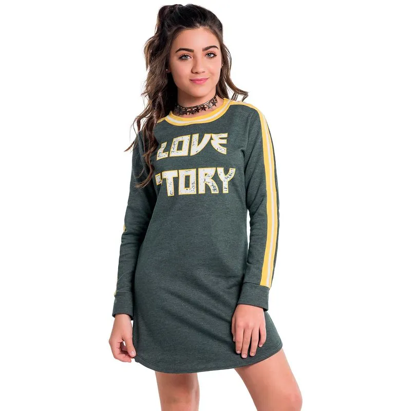Vestido Teen Amora Moletinho 51102.6826.14