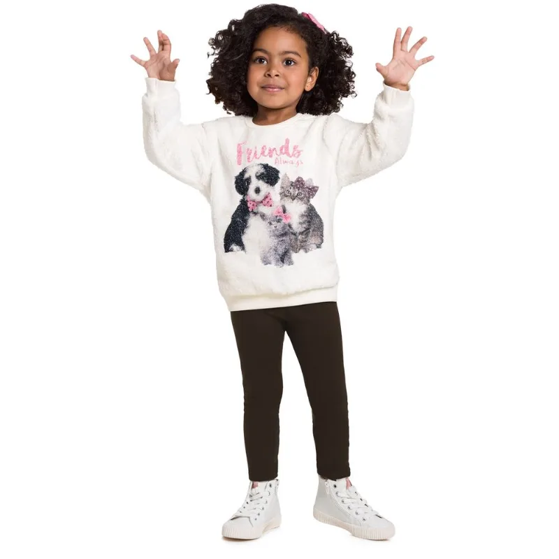Conjunto Infantil Feminino Casaco + Legging Kyly 206888.40071.2