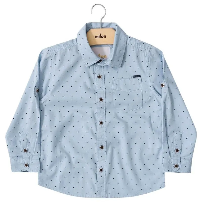 9928 camisa manga longa milon - Azul - 02