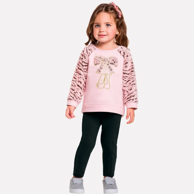 Conjunto Infantil Feminino Casaco + Legging Milon 11363.0467.2