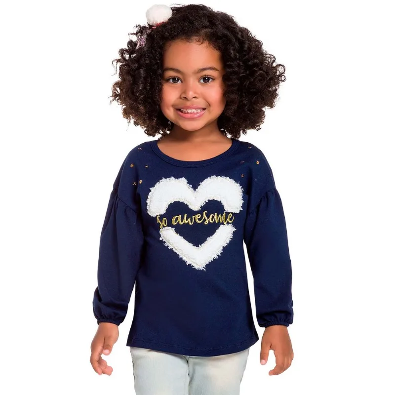 Blusa Infantil Feminina Kyly Meia Malha 206868.40051.1