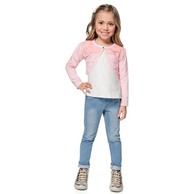 9827 casaquinho feminino renda milon - Rosa - 02