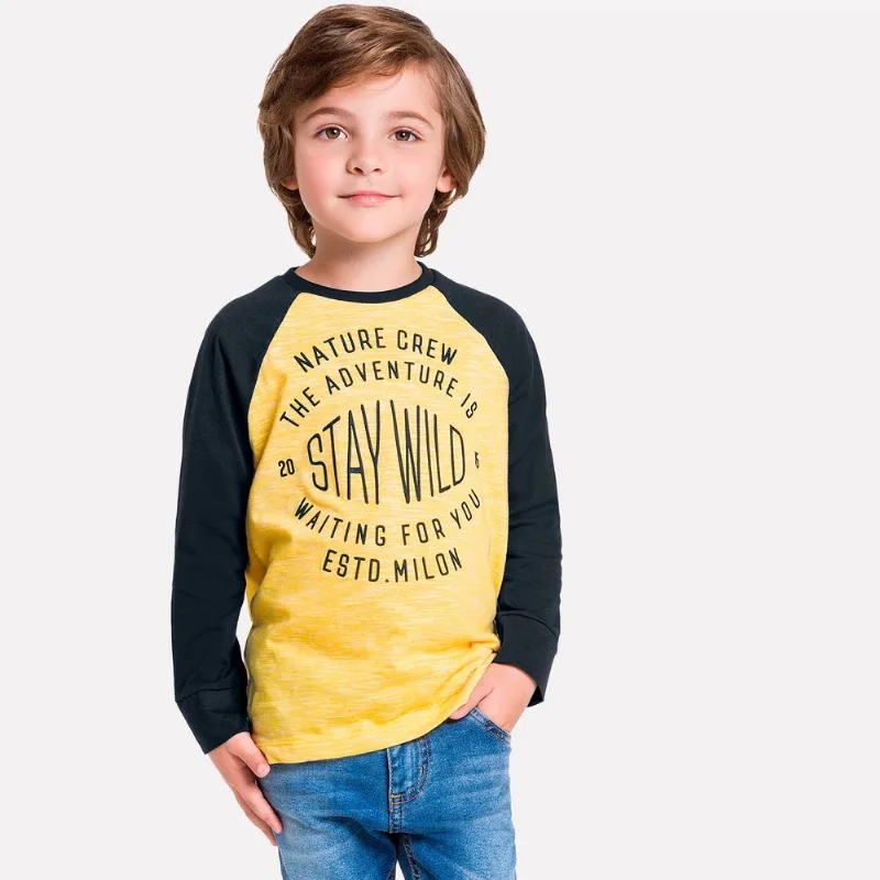 Camiseta Infantil Masculina Milon Meia Malha Flamê 11468.0465.4