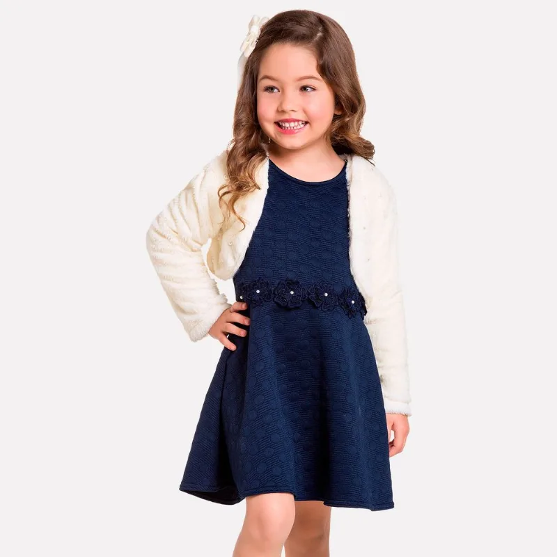 Conjunto Infantil Feminino Vestido + Bolero Milon 11402.6826.4