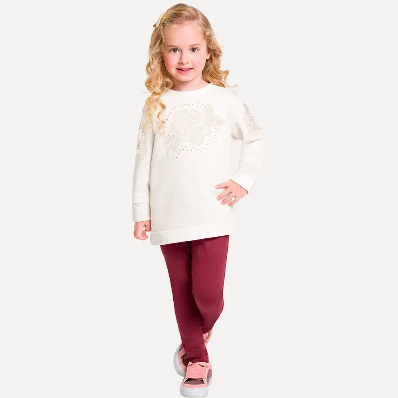 Conjunto Infantil Feminino Casaco + Legging Milon 11406.0452.6