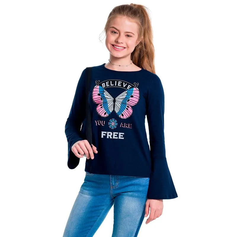 Blusa Teen Feminina Amora Meia Malha 51087.0467.12
