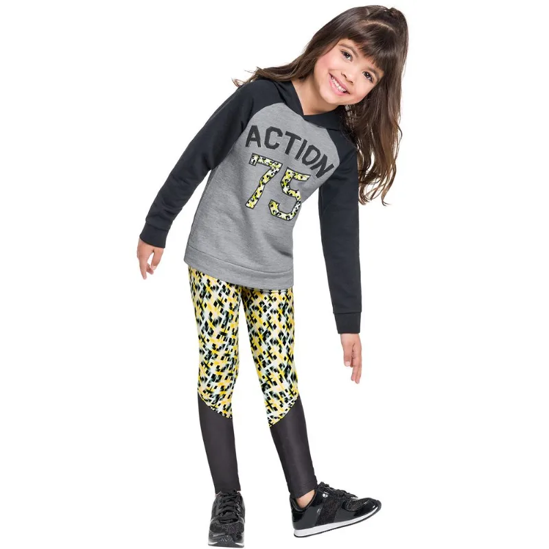 Conjunto Infantil Feminino Casaco + Legging Kyly Moving 207033.0020.6