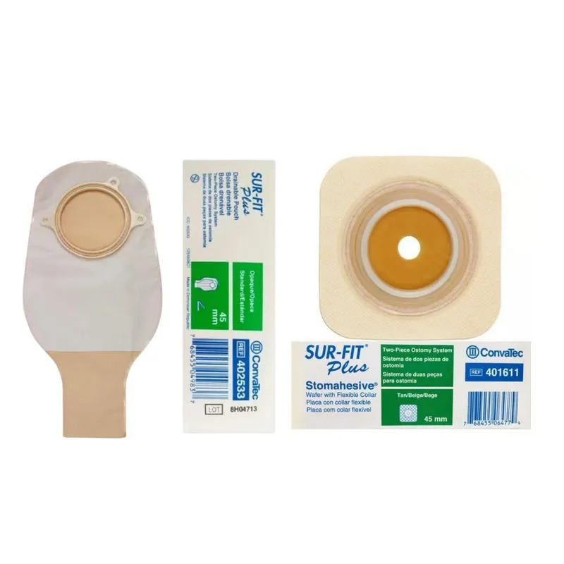 Kit Placa E Bolsa De Colostomia Dren Opaca 45mm Convatec