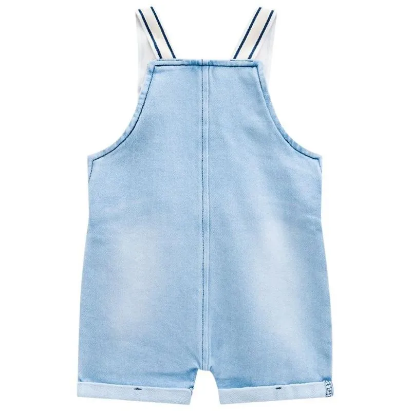 Jardineira Jeans Bebê Menino