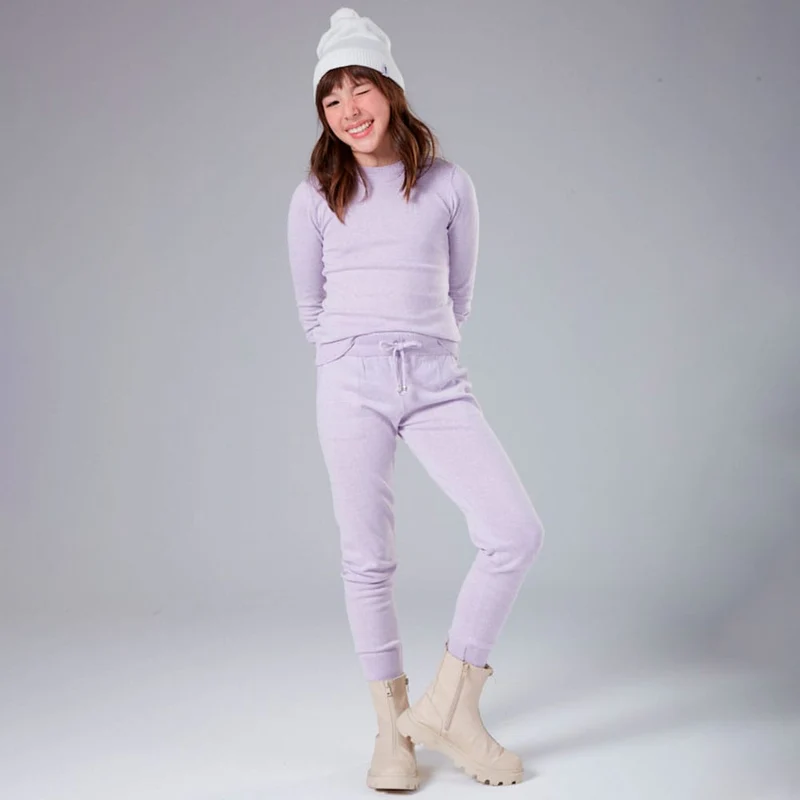 Calça Slim Tricot com Punho Nina Go - Feminina 03 / Menina / Mescla